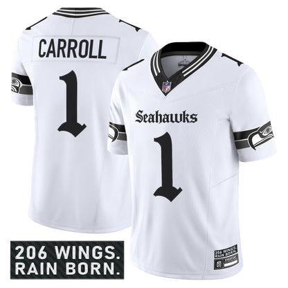 Men's Seattle Seahawks 'Gothic Rain City Shadows Edition' Vapor Limited Jersey - All Stitched