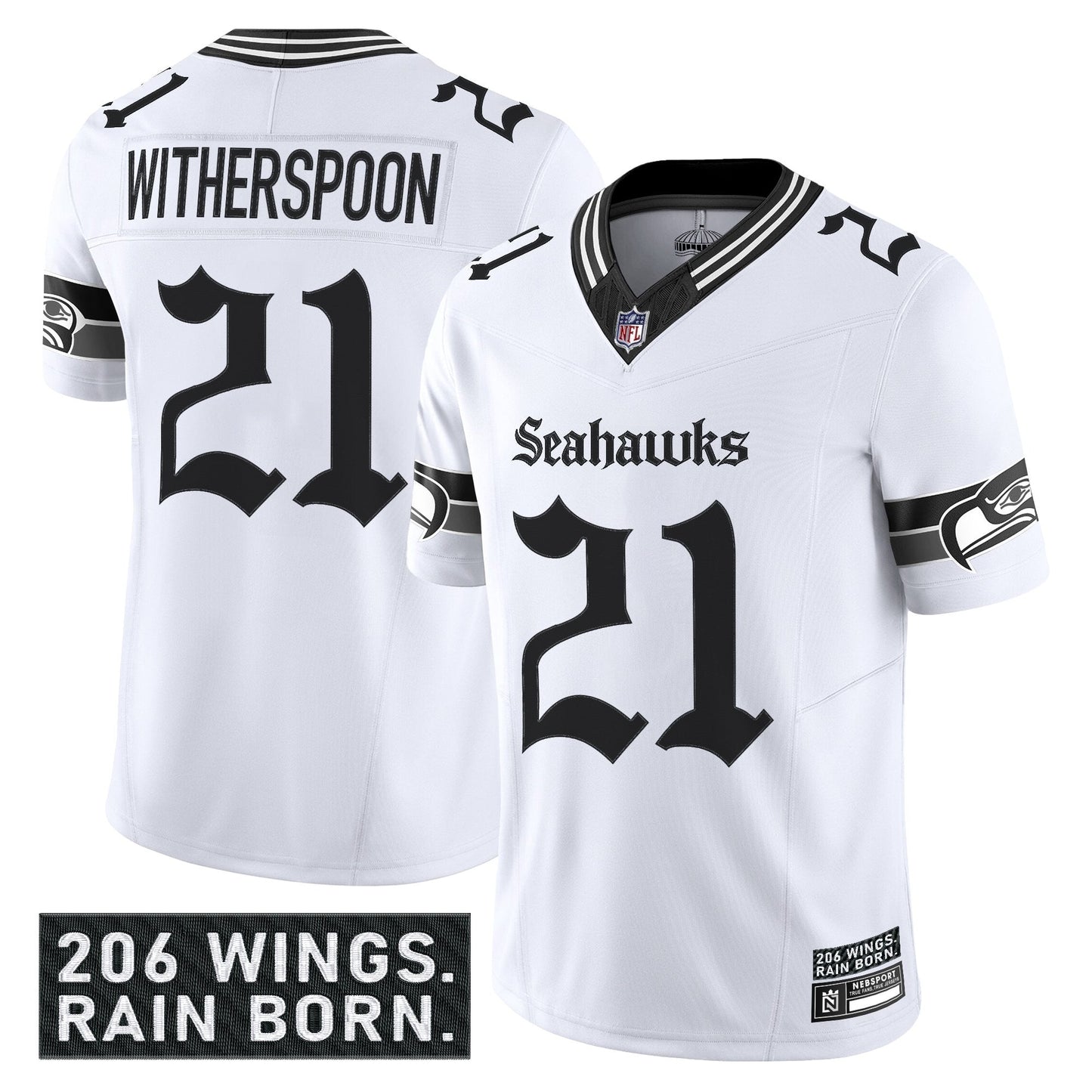 Men's Seattle Seahawks 'Gothic Rain City Shadows Edition' Vapor Limited Jersey - All Stitched