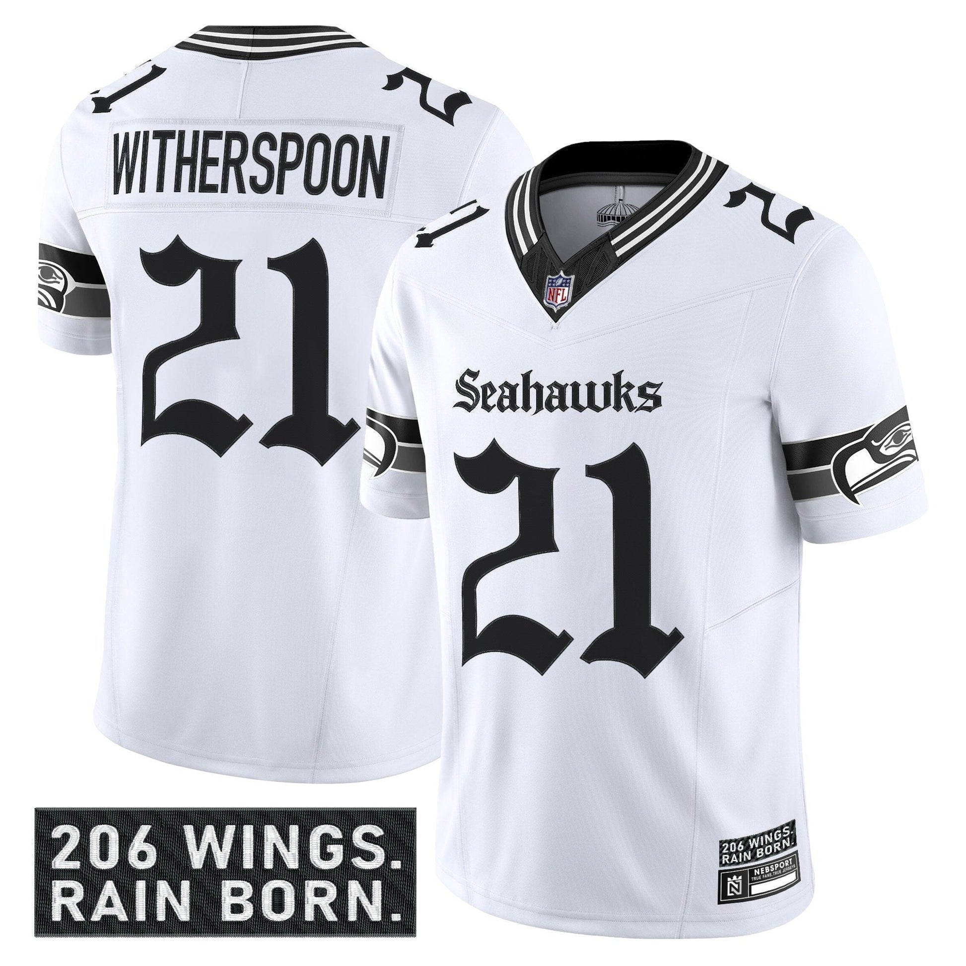 Men's Seattle Seahawks 'Gothic Rain City Shadows Edition' Vapor Limited Jersey - All Stitched