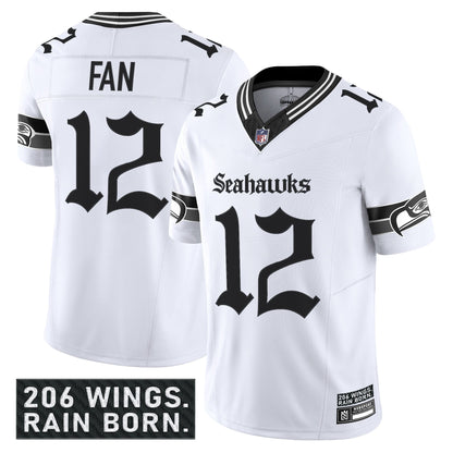 Men's Seattle Seahawks 'Gothic Rain City Shadows Edition' Vapor Limited Jersey - All Stitched