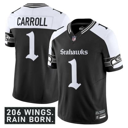 Men's Seattle Seahawks 'Gothic Rain City Shadows Edition' Vapor Limited Jersey - All Stitched