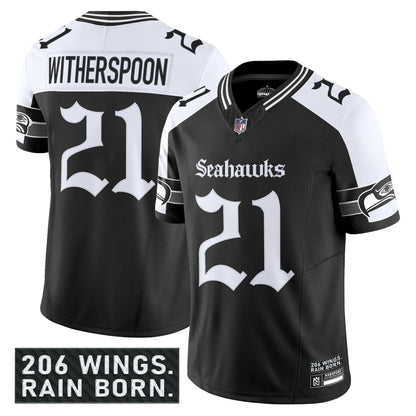 Men's Seattle Seahawks 'Gothic Rain City Shadows Edition' Vapor Limited Jersey - All Stitched