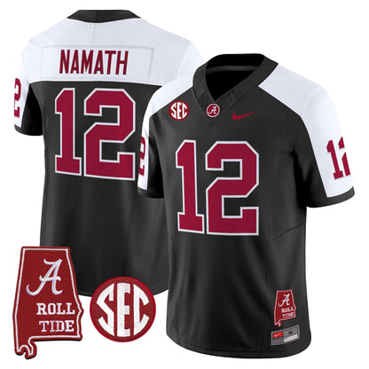 Men's Alabama Crimson Tide Throwback Vapor Limited Jersey - Alabama Map - All Stitched