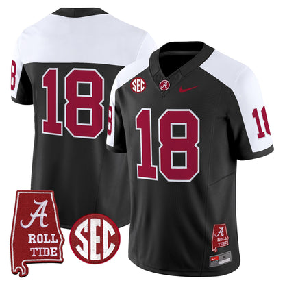 Men's Alabama Crimson Tide Throwback Vapor Limited Jersey - Alabama Map - All Stitched