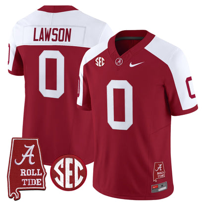 Men's Alabama Crimson Tide Throwback Vapor Limited Jersey - Alabama Map - All Stitched