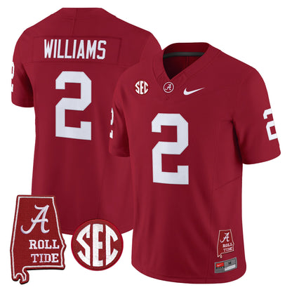 Men's Alabama Crimson Tide Throwback Vapor Limited Jersey - Alabama Map - All Stitched