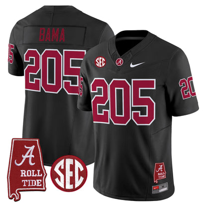 Men's Alabama Crimson Tide Throwback Vapor Limited Jersey - Alabama Map - All Stitched