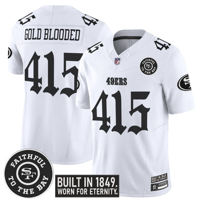 Men's San Francisco 49ers 'Fog City Gothic Edition' Vapor Limited Jersey - All Stitched