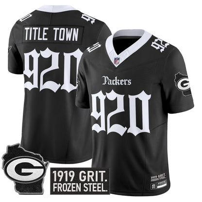 Men's Green Bay Packers 'Gothic Frozen Tundra Edition' Vapor Limited Jersey - All Stitched