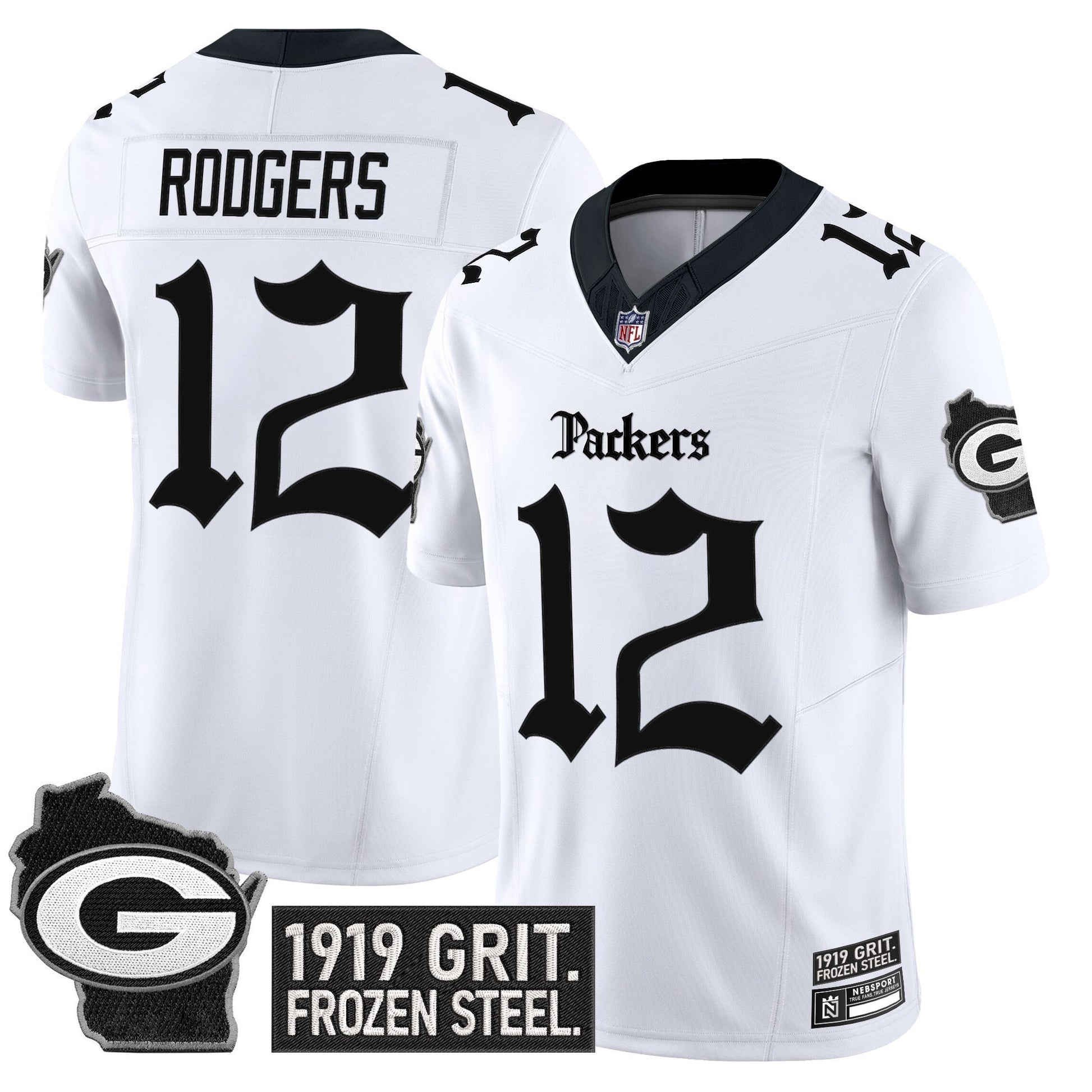 Men's Green Bay Packers 'Gothic Frozen Tundra Edition' Vapor Limited Jersey - All Stitched