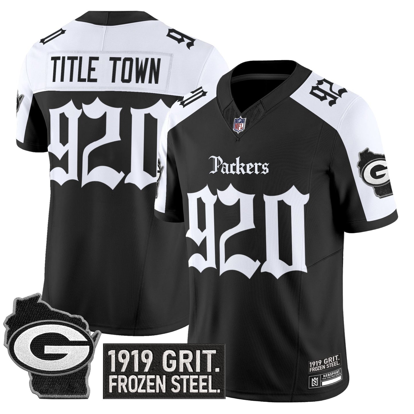 Men's Green Bay Packers 'Gothic Frozen Tundra Edition' Vapor Limited Jersey - All Stitched