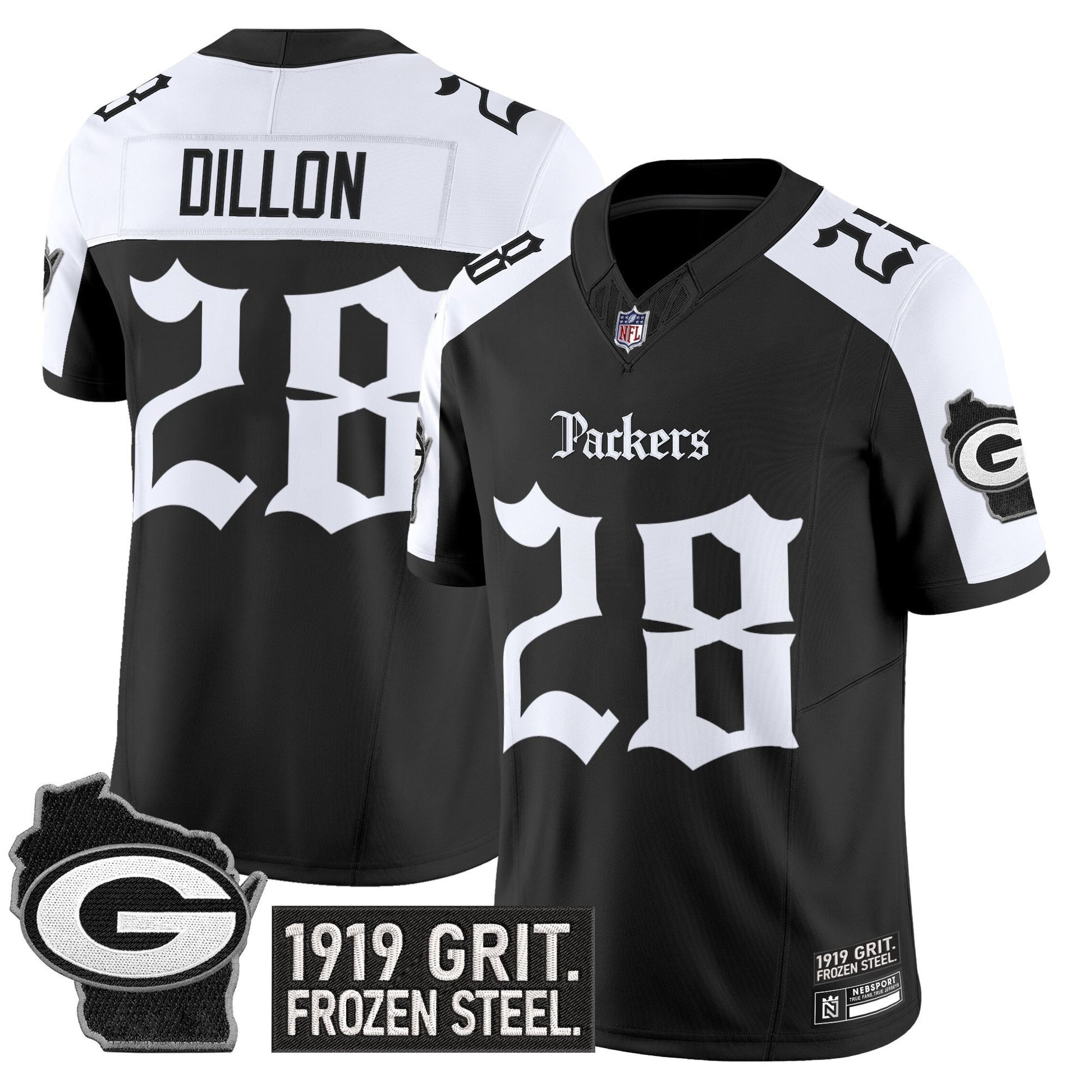 Men's Green Bay Packers 'Gothic Frozen Tundra Edition' Vapor Limited Jersey - All Stitched