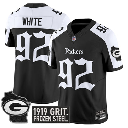 Men's Green Bay Packers 'Gothic Frozen Tundra Edition' Vapor Limited Jersey - All Stitched