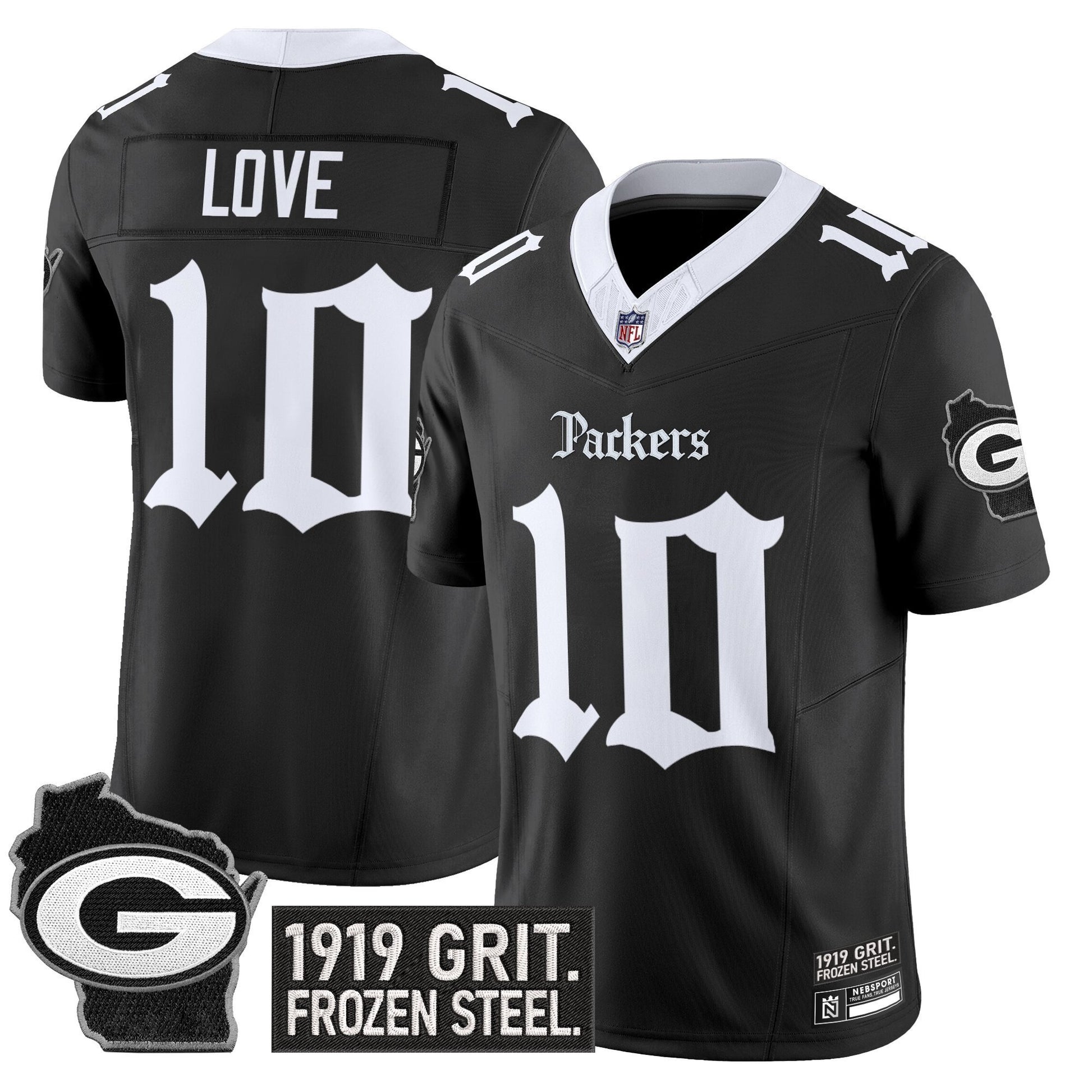 Men's Green Bay Packers 'Gothic Frozen Tundra Edition' Vapor Limited Jersey - All Stitched