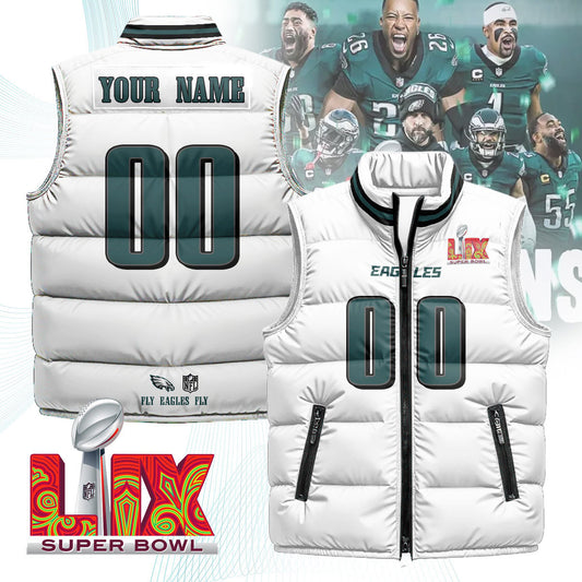 Custom Philadelphia Eagles Unisex Puffer Vest