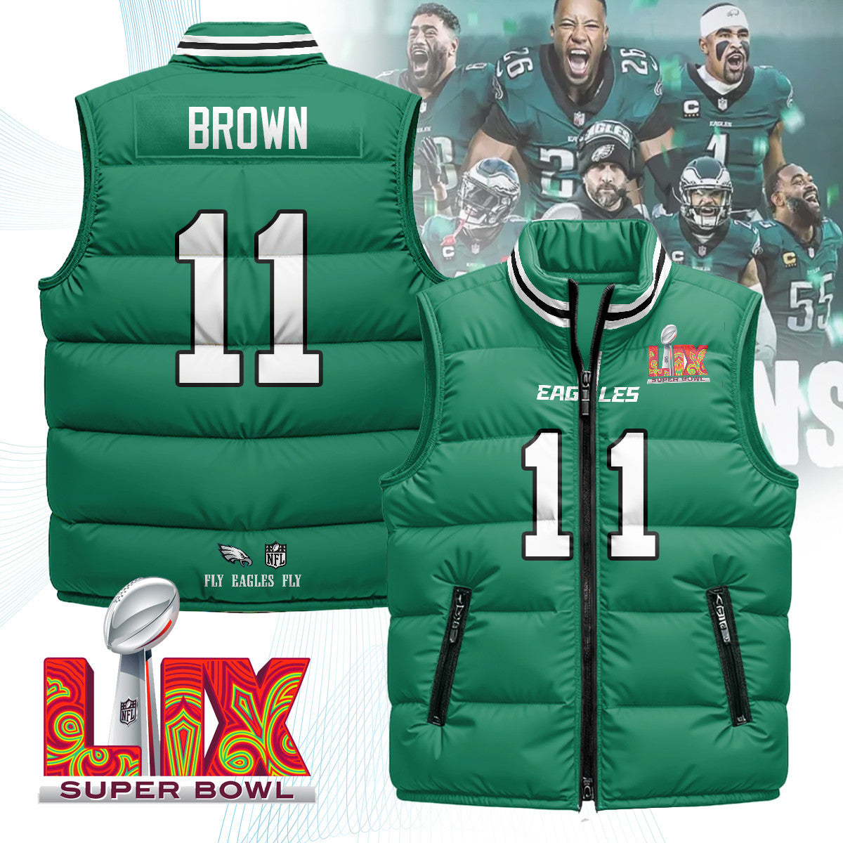 Philadelphia Eagles Unisex Puffer Vest