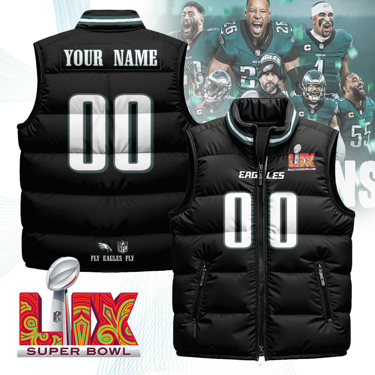 Philadelphia Eagles Unisex Puffer Vest