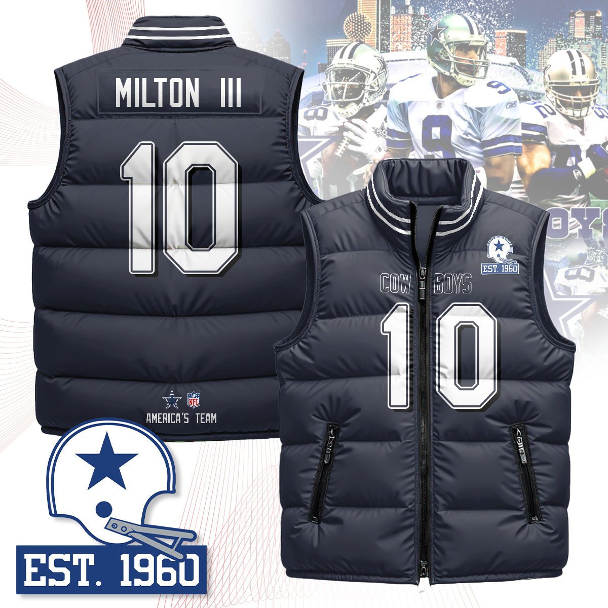 Dallas Cowboys Unisex Puffer Vest