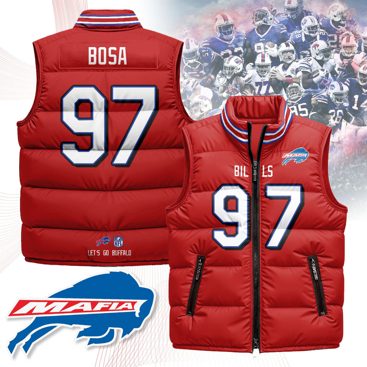 Buffalo Bills Unisex Puffer Vest