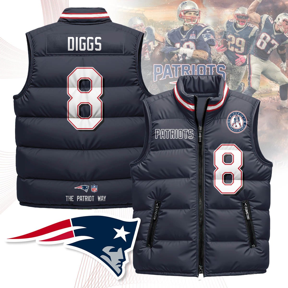 New England Patriots Unisex Puffer Vest