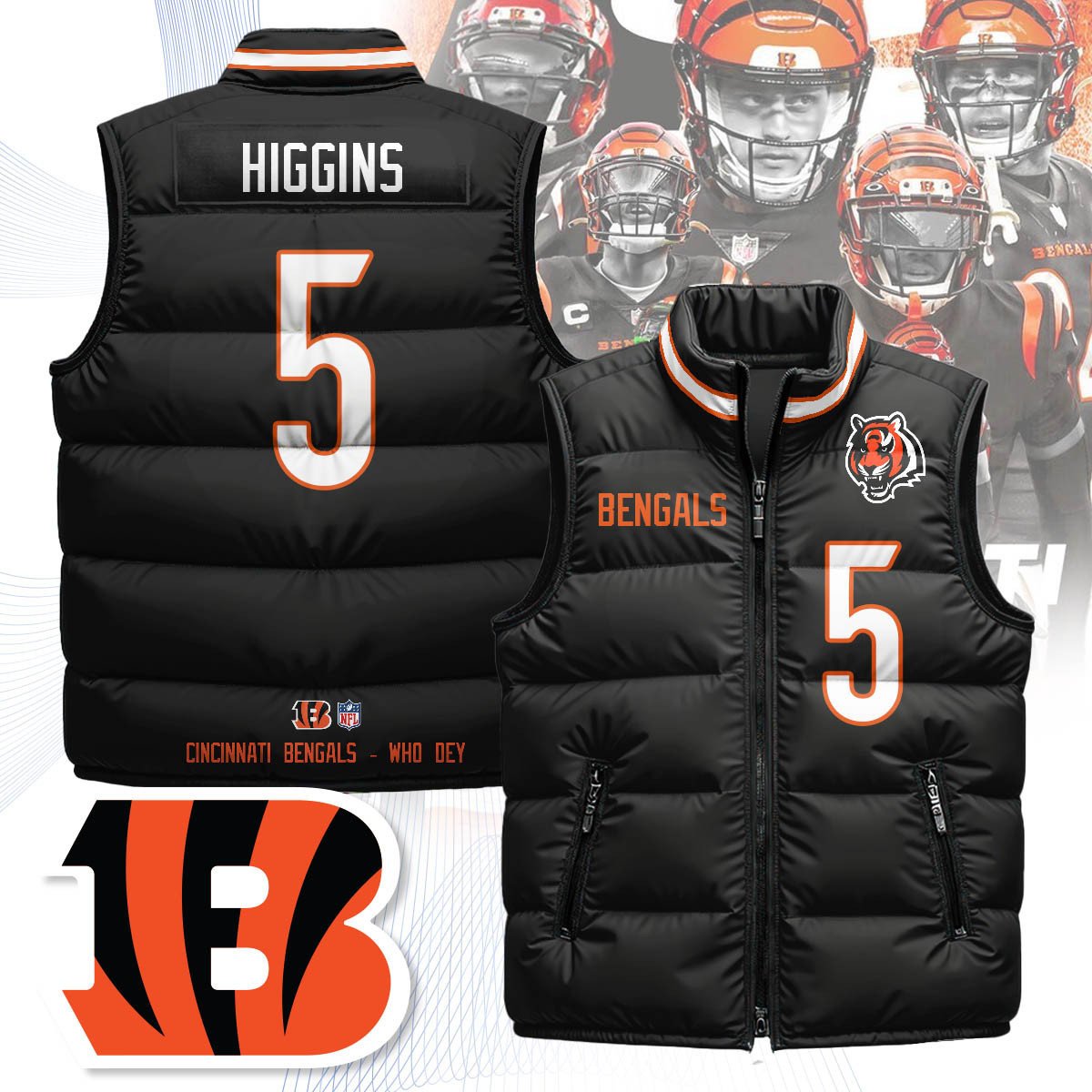 Cincinnati Bengals Unisex Puffer Vest