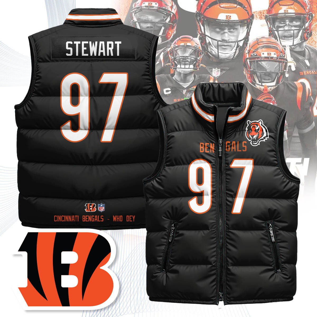 Cincinnati Bengals Unisex Puffer Vest