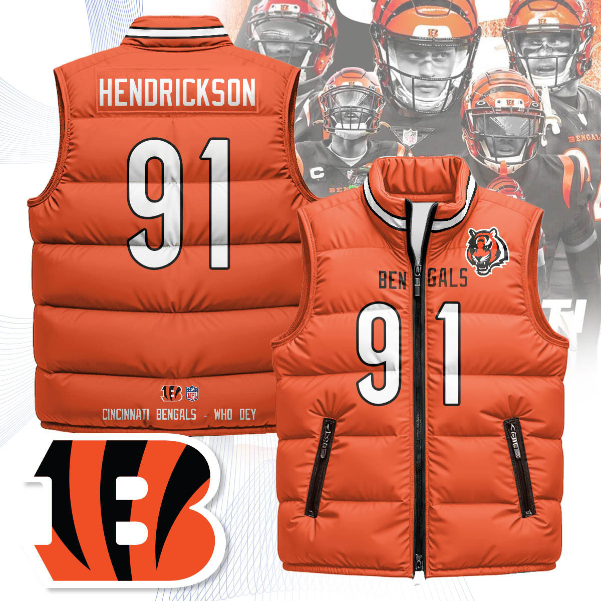 Cincinnati Bengals Unisex Puffer Vest