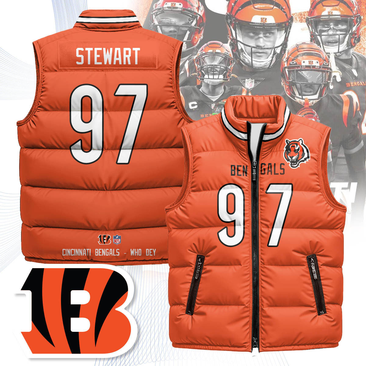 Cincinnati Bengals Unisex Puffer Vest