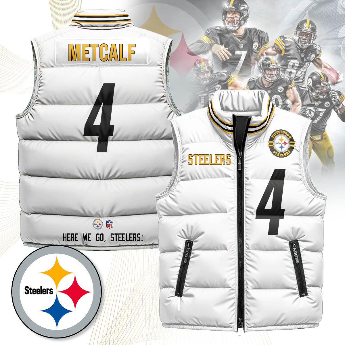 Pittsburgh Steelers Unisex Puffer Vest