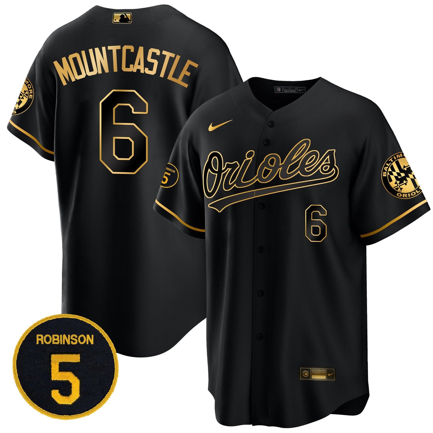 Baltimore Orioles Robinson Patch Cool Base Jersey – All Stitched
