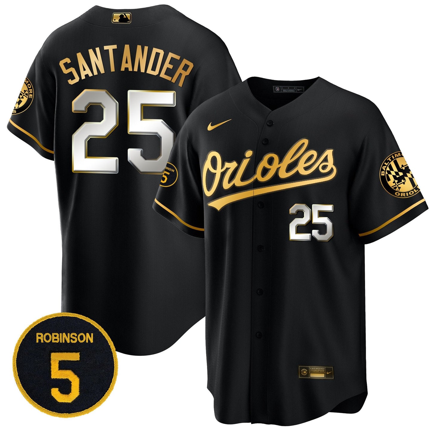 Baltimore Orioles Robinson Patch Cool Base Jersey – All Stitched