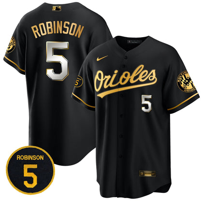 Baltimore Orioles Robinson Patch Cool Base Jersey – All Stitched