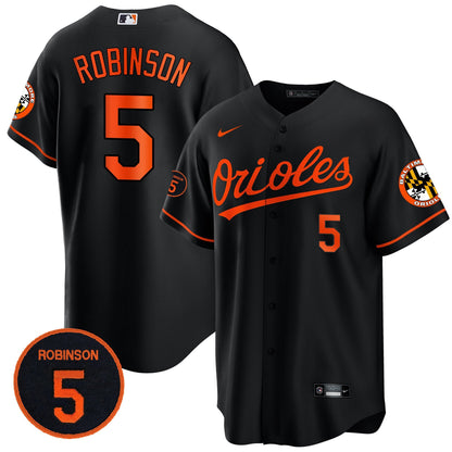 Baltimore Orioles Robinson Patch Cool Base Jersey – All Stitched
