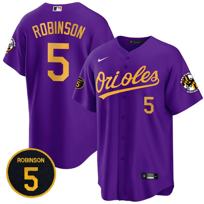 Baltimore Orioles Robinson Patch Cool Base Jersey – All Stitched