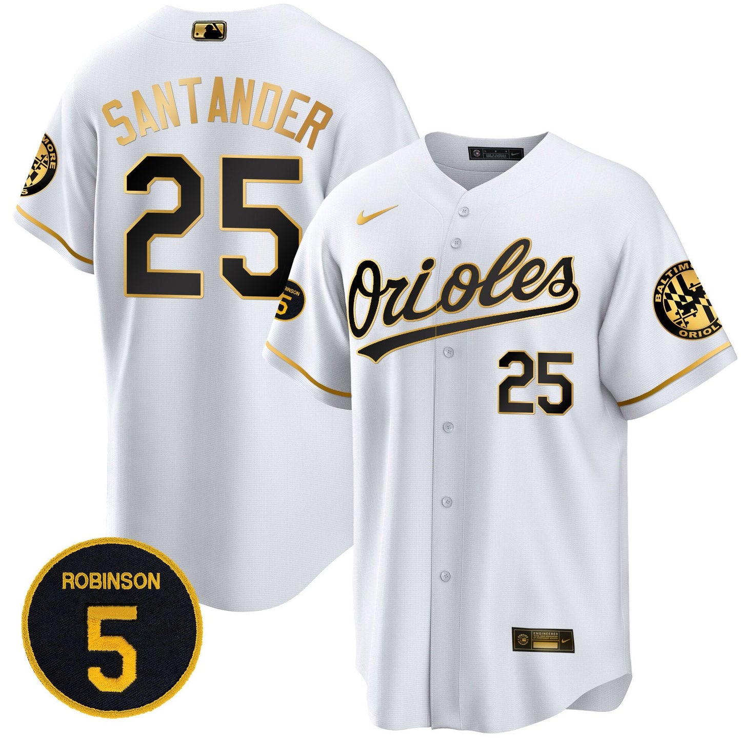 Baltimore Orioles Robinson Patch Cool Base Jersey – All Stitched