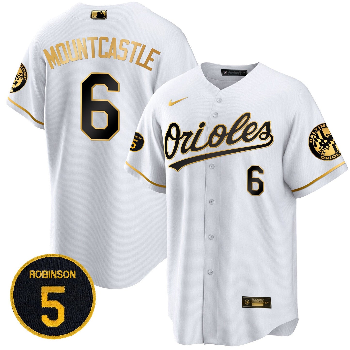 Baltimore Orioles Robinson Patch Cool Base Jersey – All Stitched