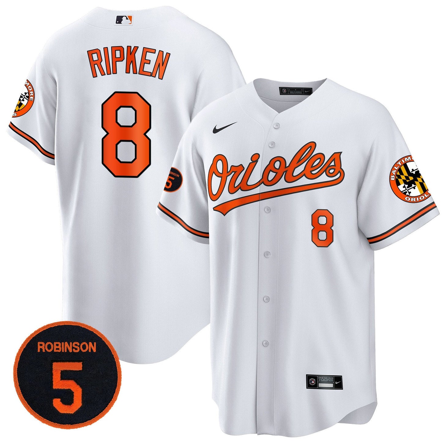 Baltimore Orioles Robinson Patch Cool Base Jersey – All Stitched
