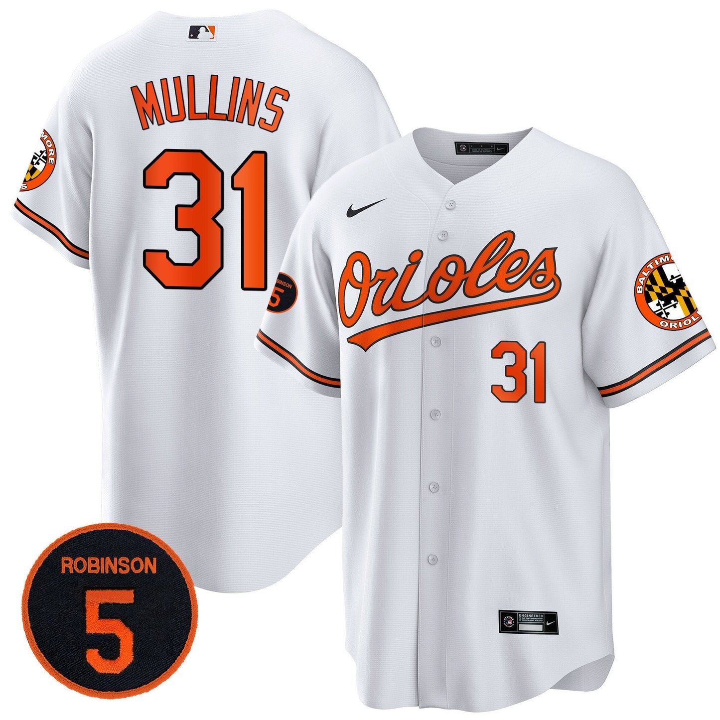 Baltimore Orioles Robinson Patch Cool Base Jersey – All Stitched