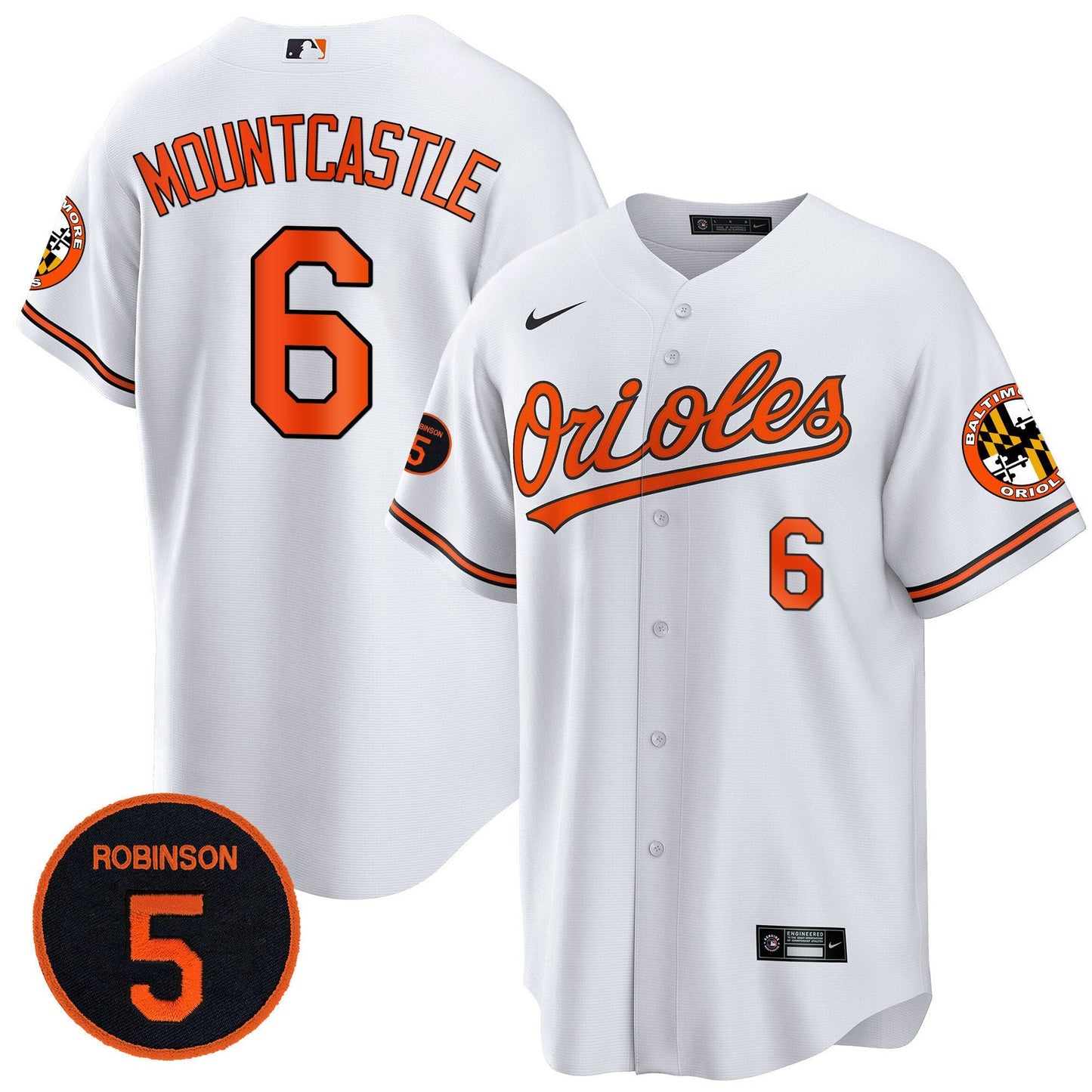 Baltimore Orioles Robinson Patch Cool Base Jersey – All Stitched