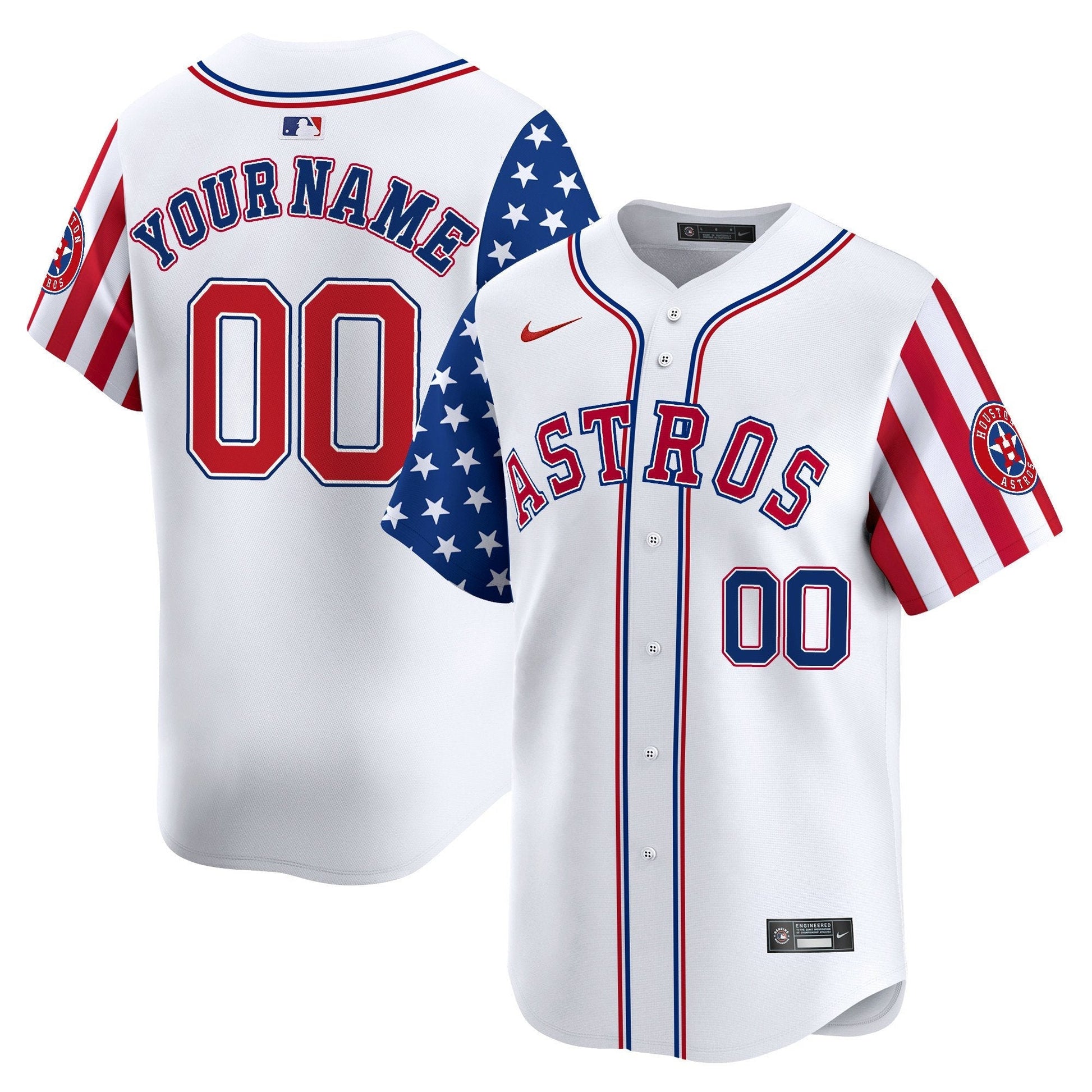 Astros 2024 Independence Day Vapor Premier Limited Custom Jersey - All Stitched