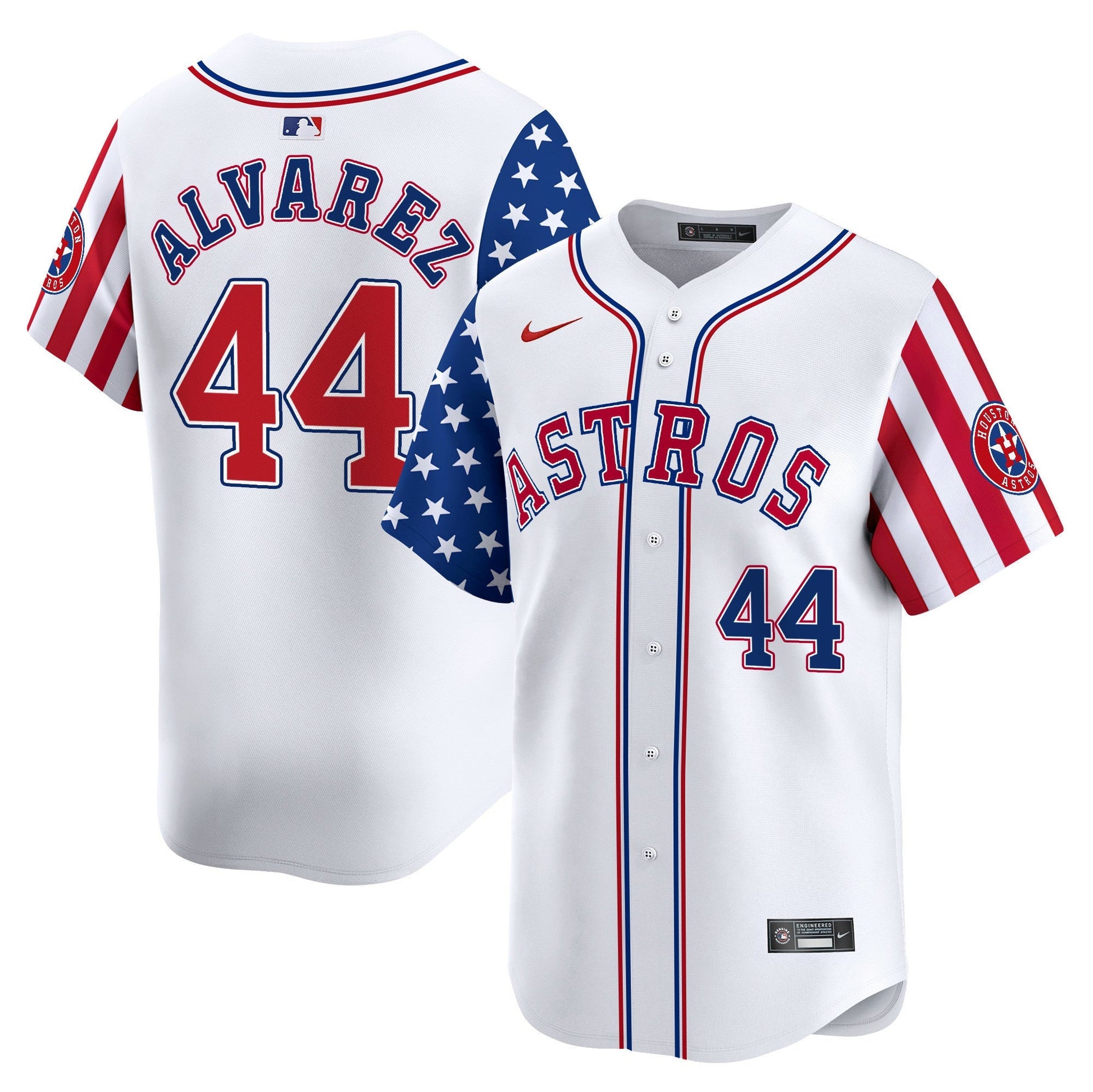 Men's Astros 2025 Independence Day Vapor Premier Limited Jersey - All Stitched