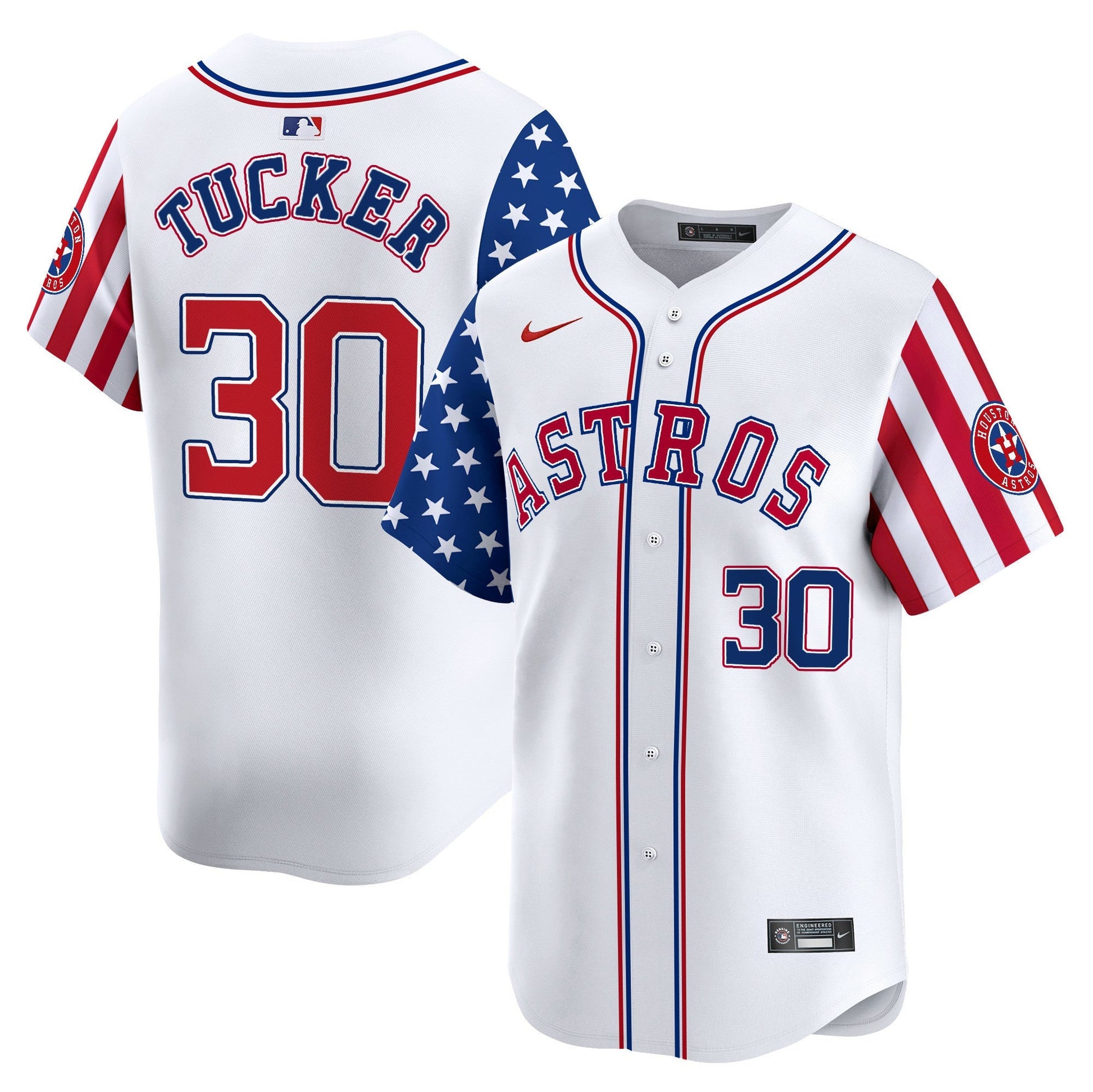 Men's Astros 2025 Independence Day Vapor Premier Limited Jersey - All Stitched