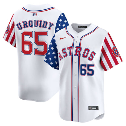 Men's Astros 2025 Independence Day Vapor Premier Limited Jersey - All Stitched