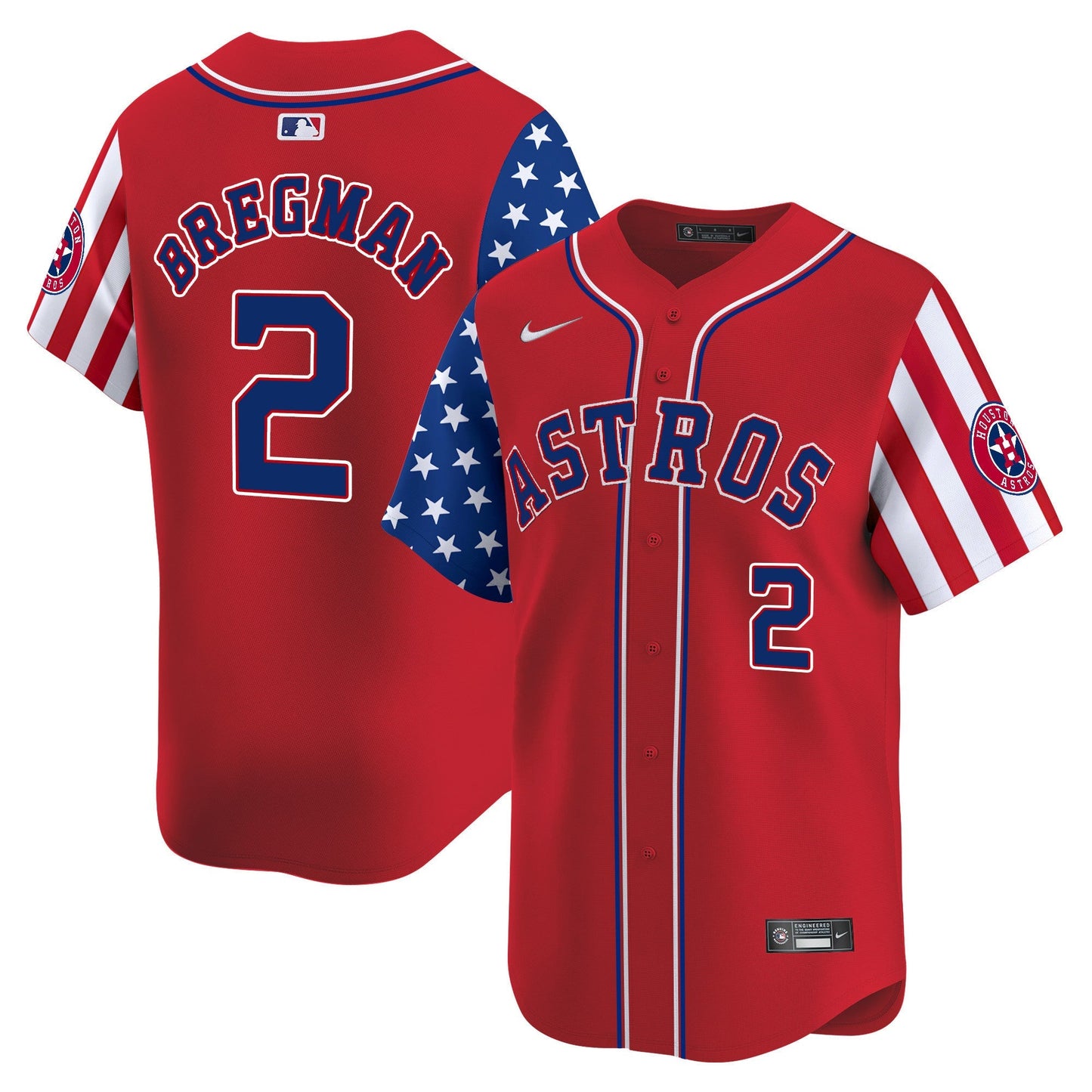 Men's Astros 2025 Independence Day Vapor Premier Limited Jersey - All Stitched