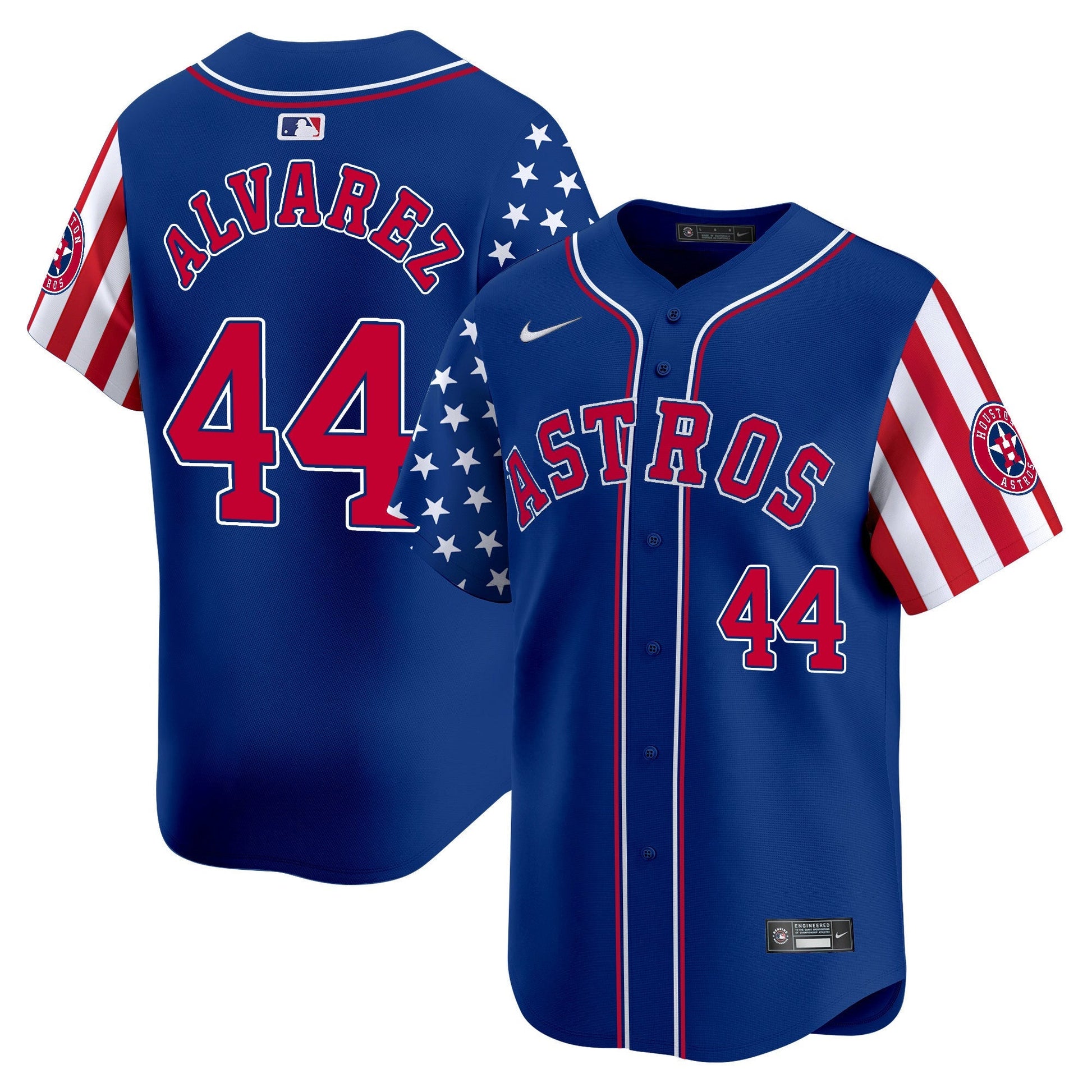 Men's Astros 2025 Independence Day Vapor Premier Limited Jersey - All Stitched