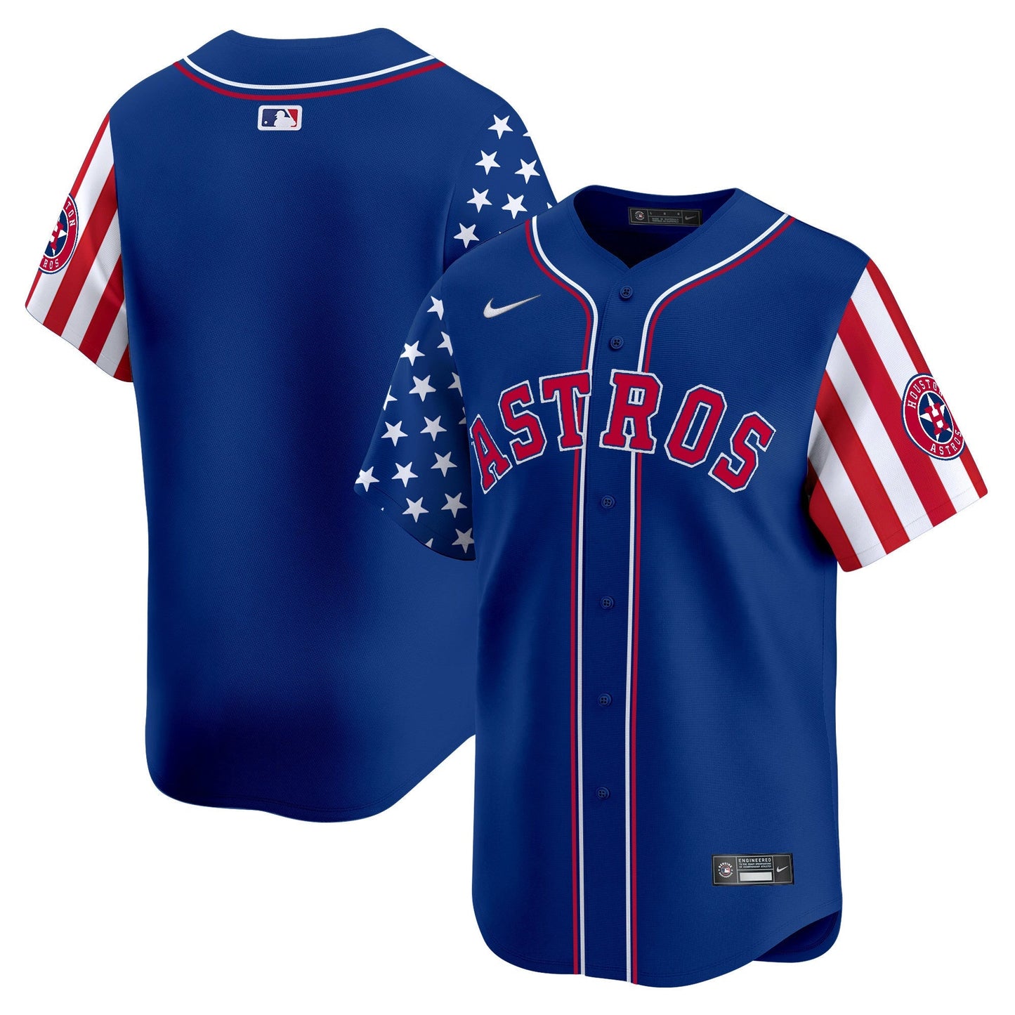 Men's Astros 2025 Independence Day Vapor Premier Limited Jersey - All Stitched