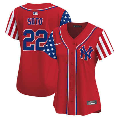 Women's New York Yankees 2024 Independence Day Vapor Premier Limited Jersey - All Stitched
