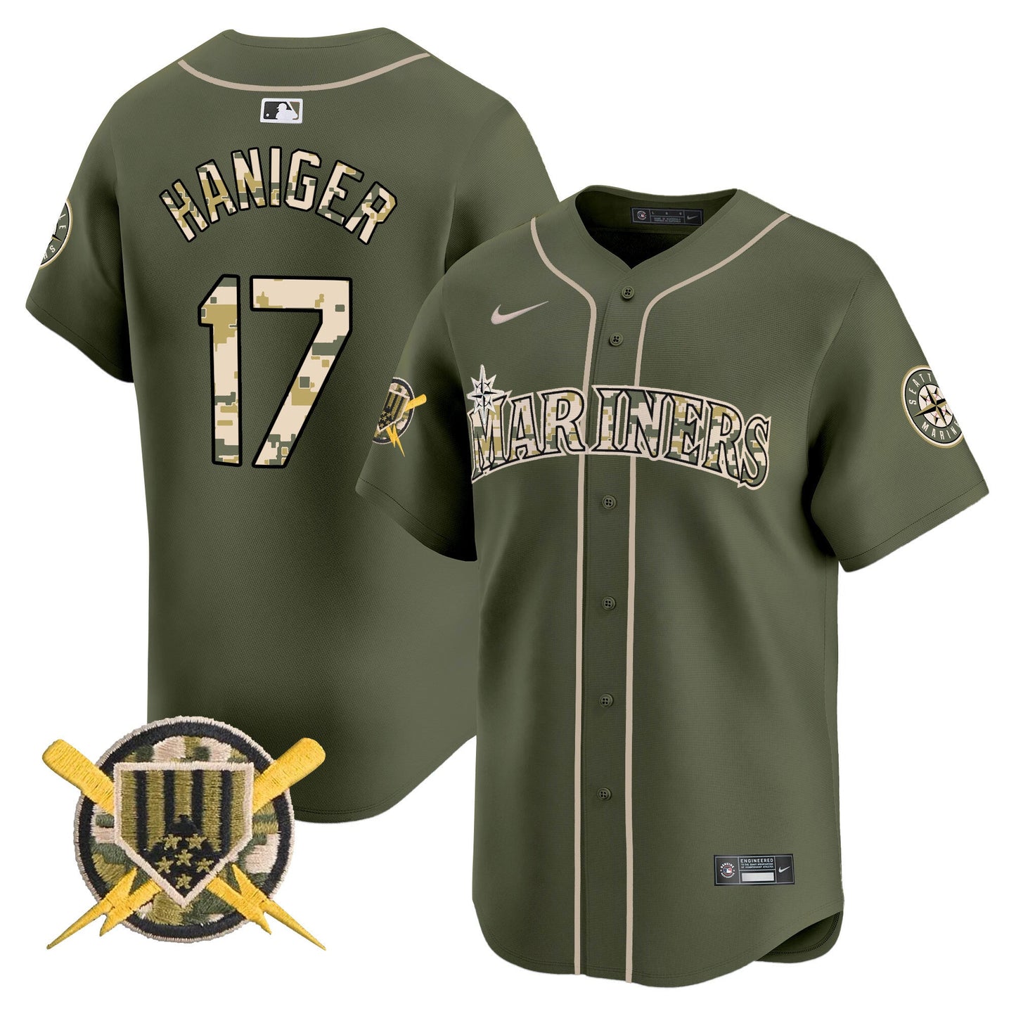 Men's Seattle Mariners Armed Forces Day Vapor Premier Limited Jersey - All Stitched