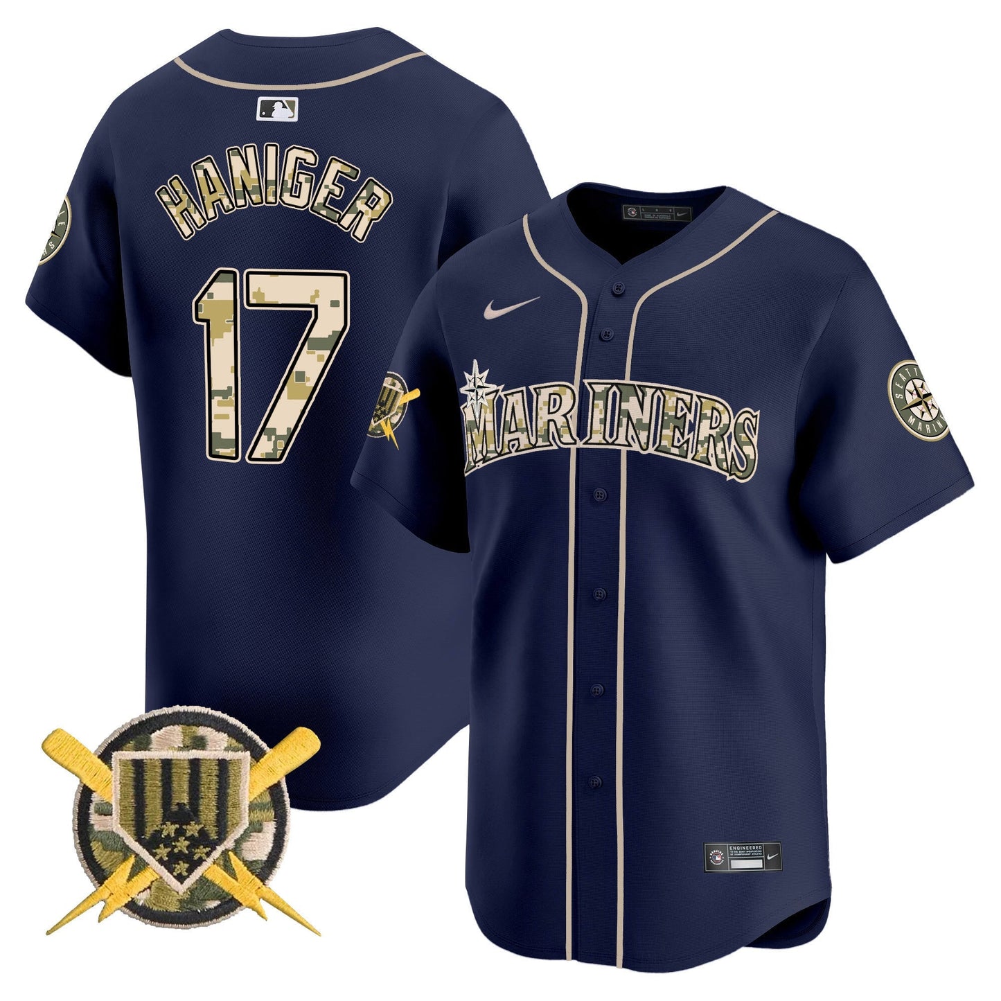 Men's Seattle Mariners Armed Forces Day Vapor Premier Limited Jersey - All Stitched