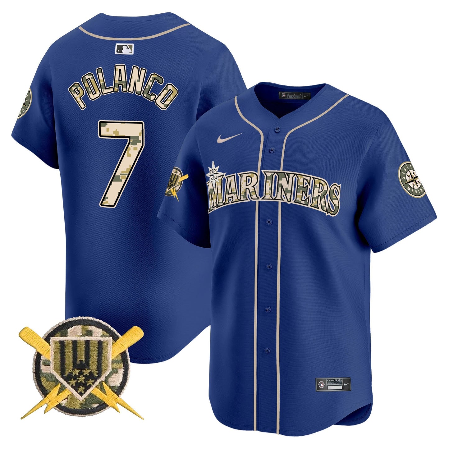 Men's Seattle Mariners Armed Forces Day Vapor Premier Limited Jersey - All Stitched